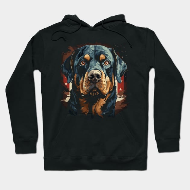 Patriotic Rottweiler Hoodie by JH Mart